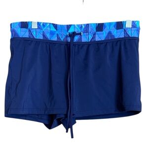 Title Nine blue swim shorts with drawstring waist Size medium